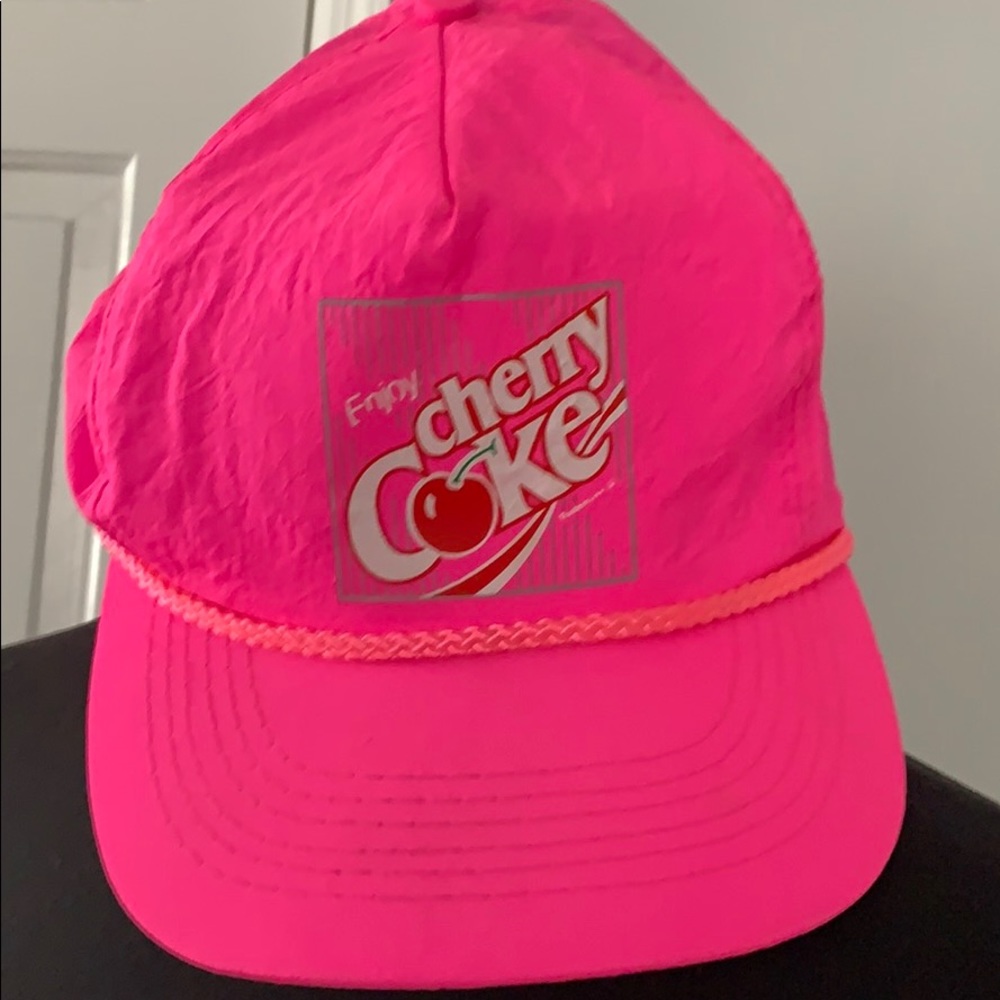 Vintage Coca Cola hat pink enjoy cherry coke hat
